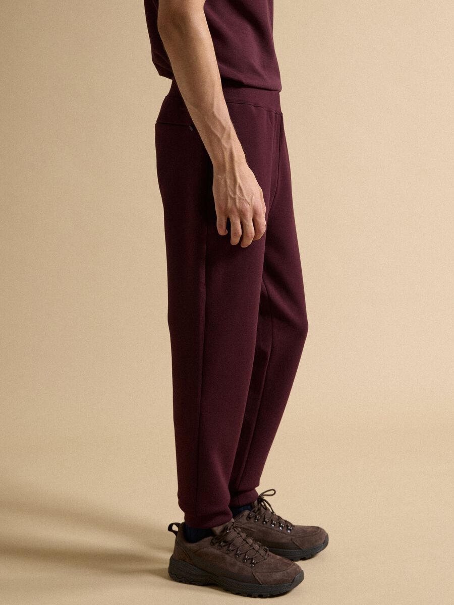 Jogger rossi regular fit in tessuto elasticizzato Easy dry_3