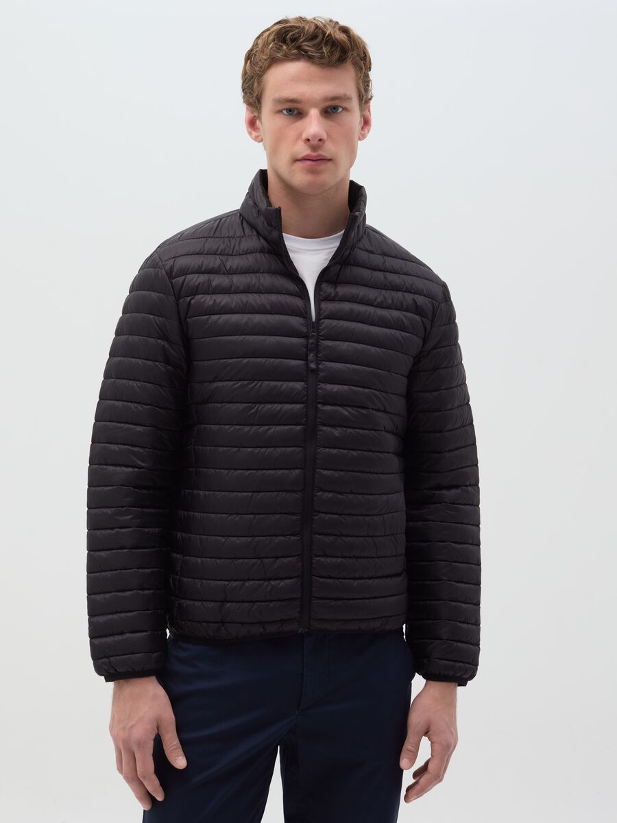 Full-zip ultralight quilted down jacket_0