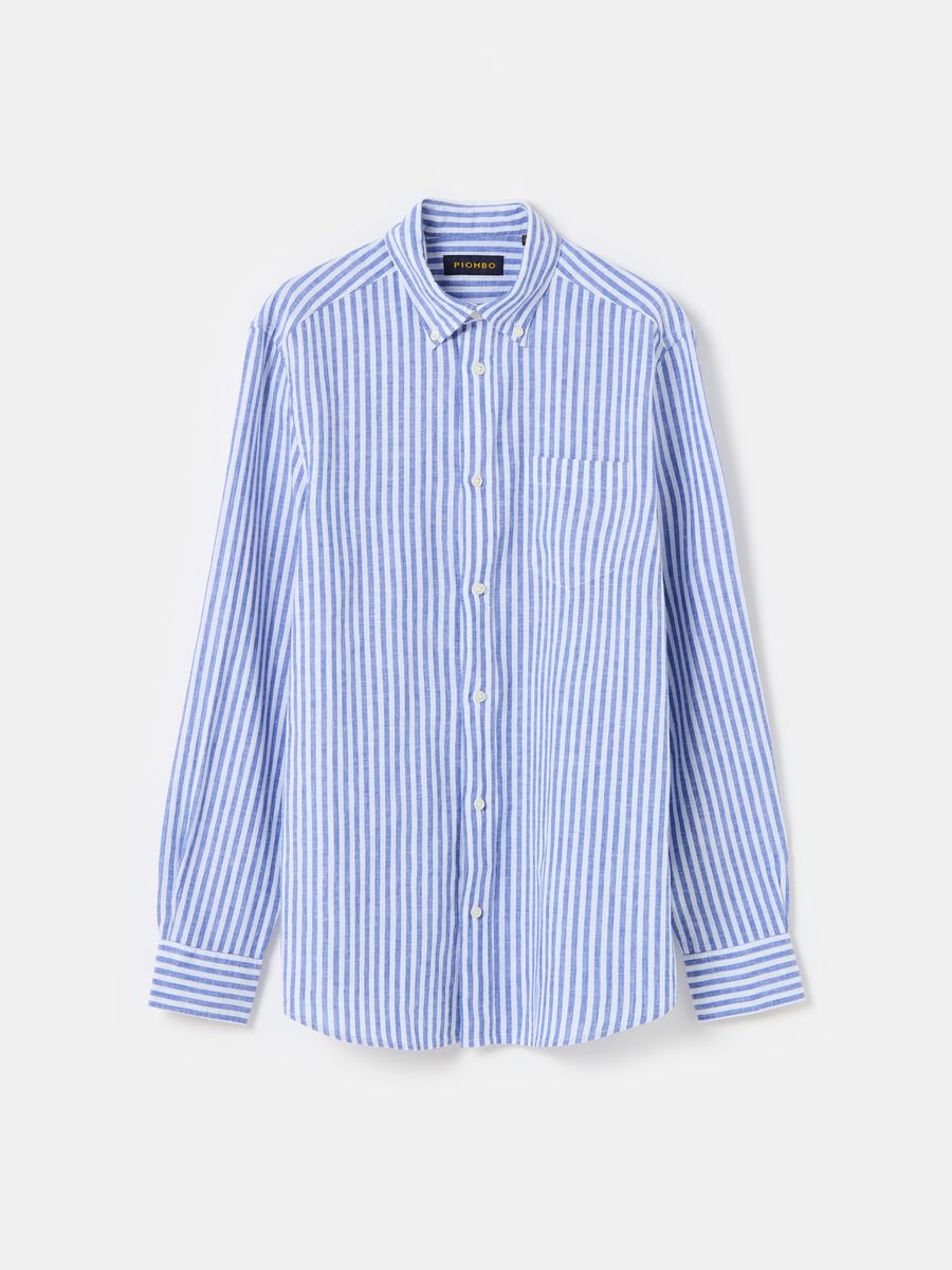 Regular-fit striped shirt with button-down collar_3