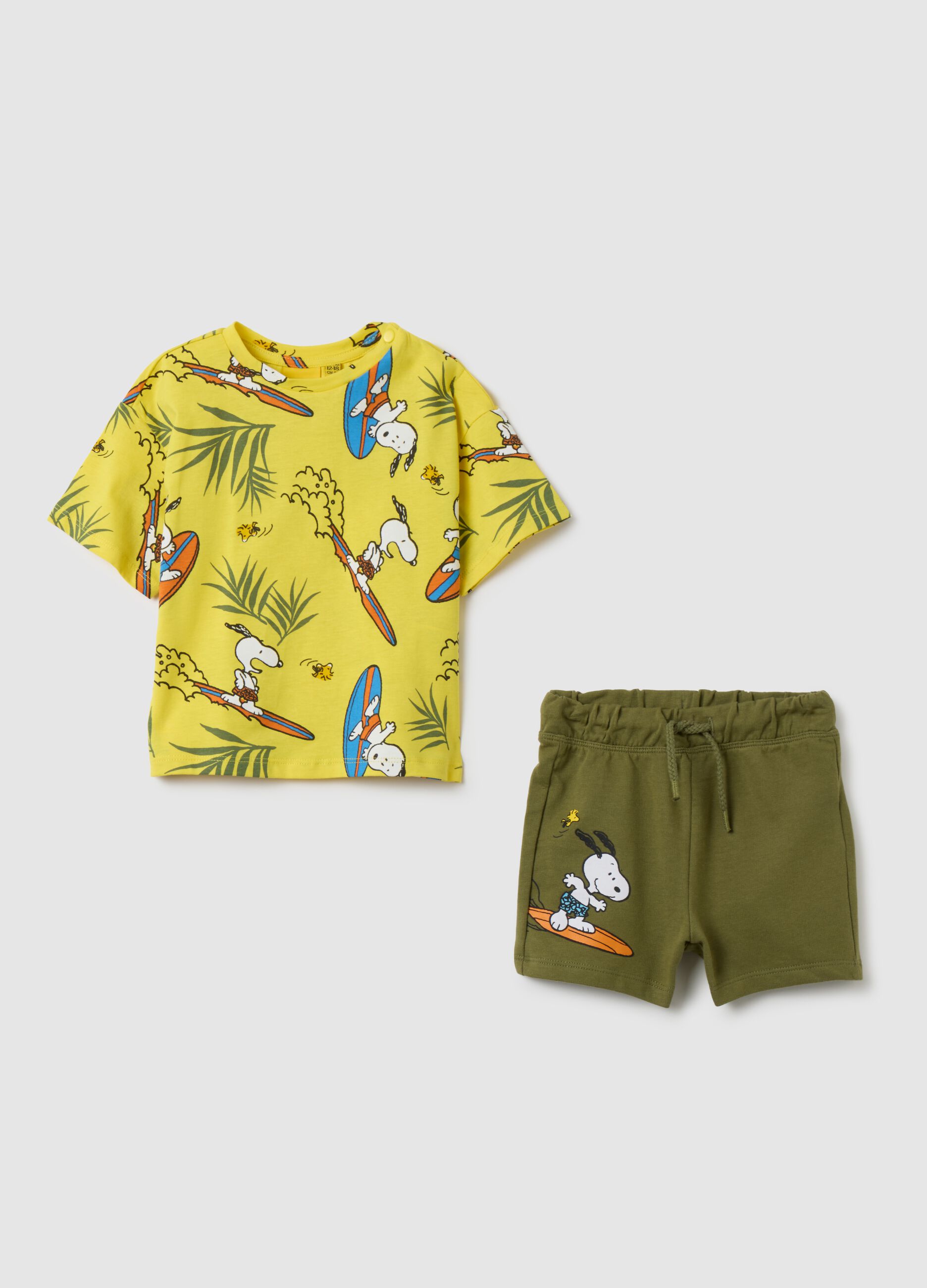 Yellow pure cotton summer set for children