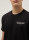 Black pure cotton regular fit t-shirt with Ducati print_3