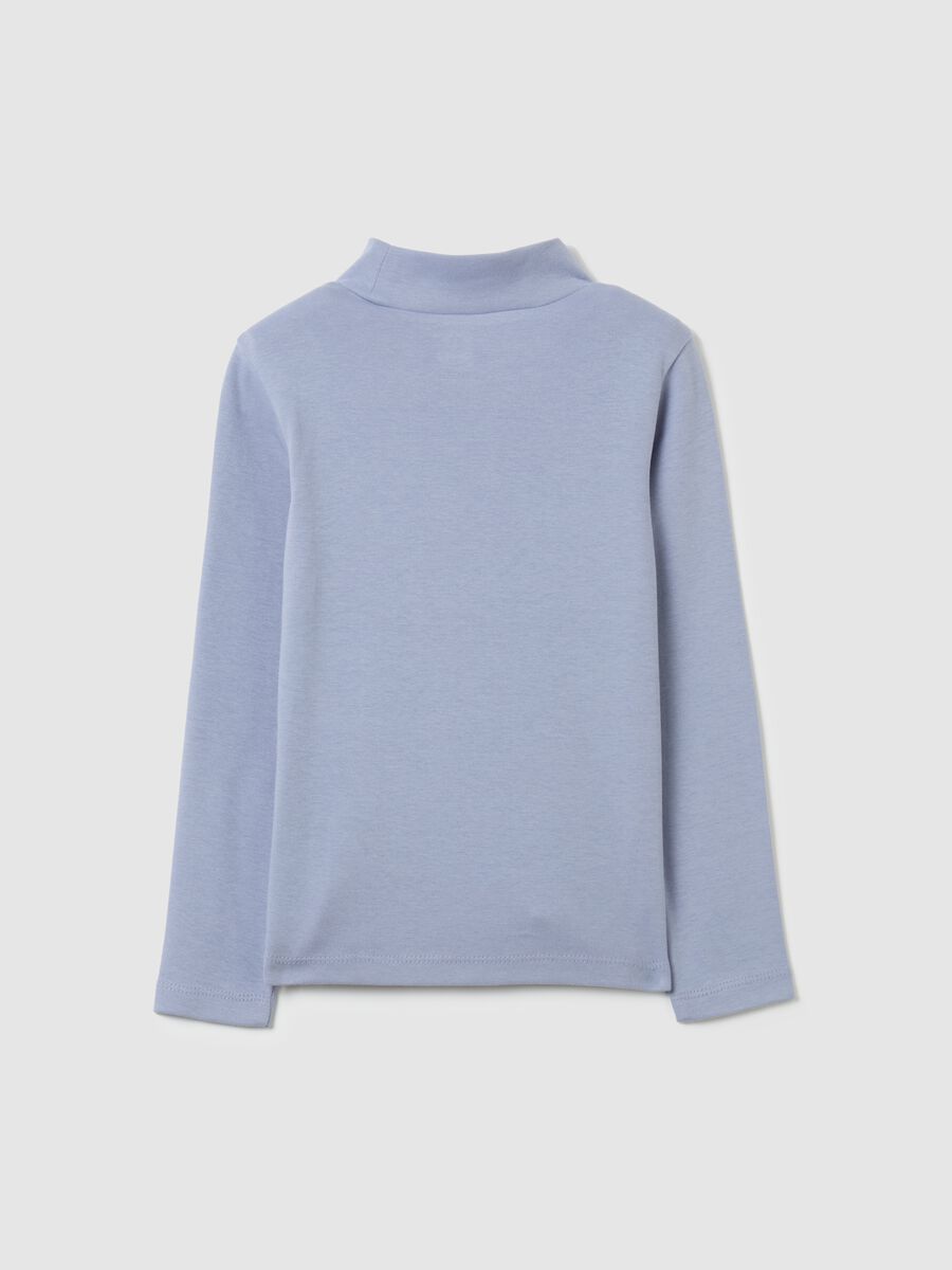T-shirt with mock neck and print_1