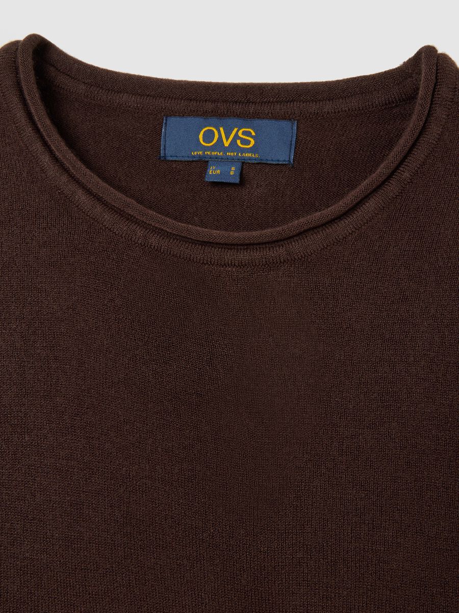 Maglione marrone girocollo_5