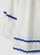 White pure cotton blouse with blue piping, regular fit_5