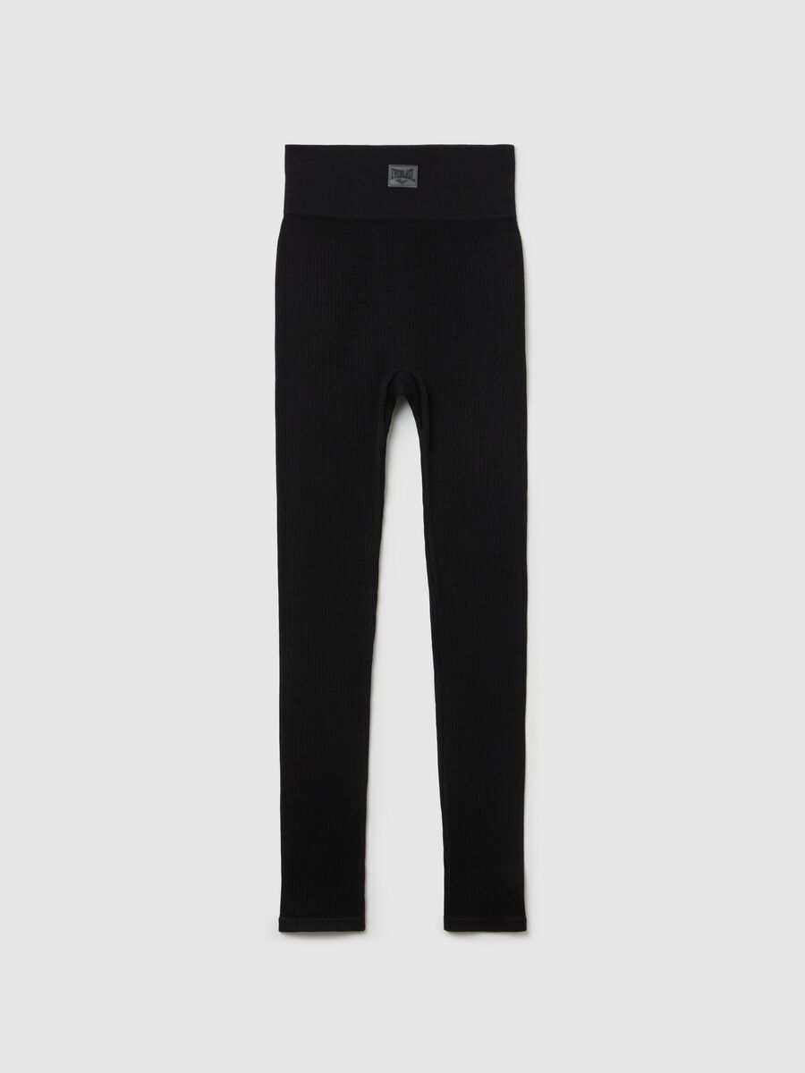 Stretch leggings with patch_4