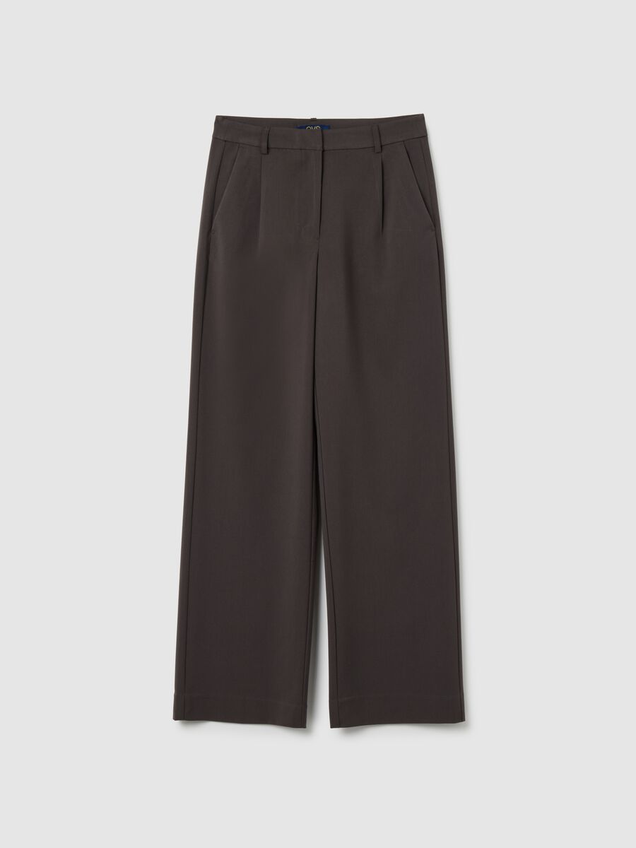 Brown trousers in stretch fabric_4