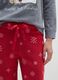 Grey and red regular fit pyjama_3