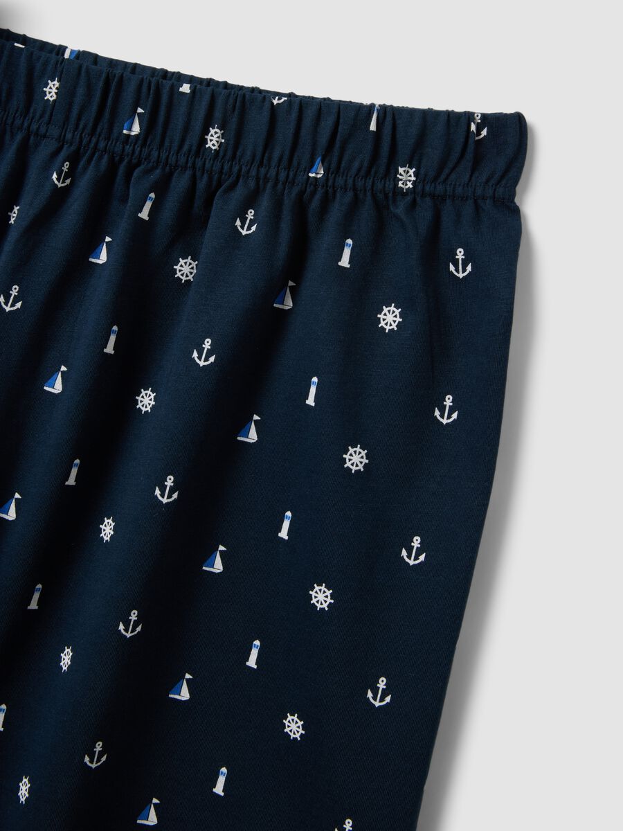 Grey and blue pure cotton jersey pyjamas_5