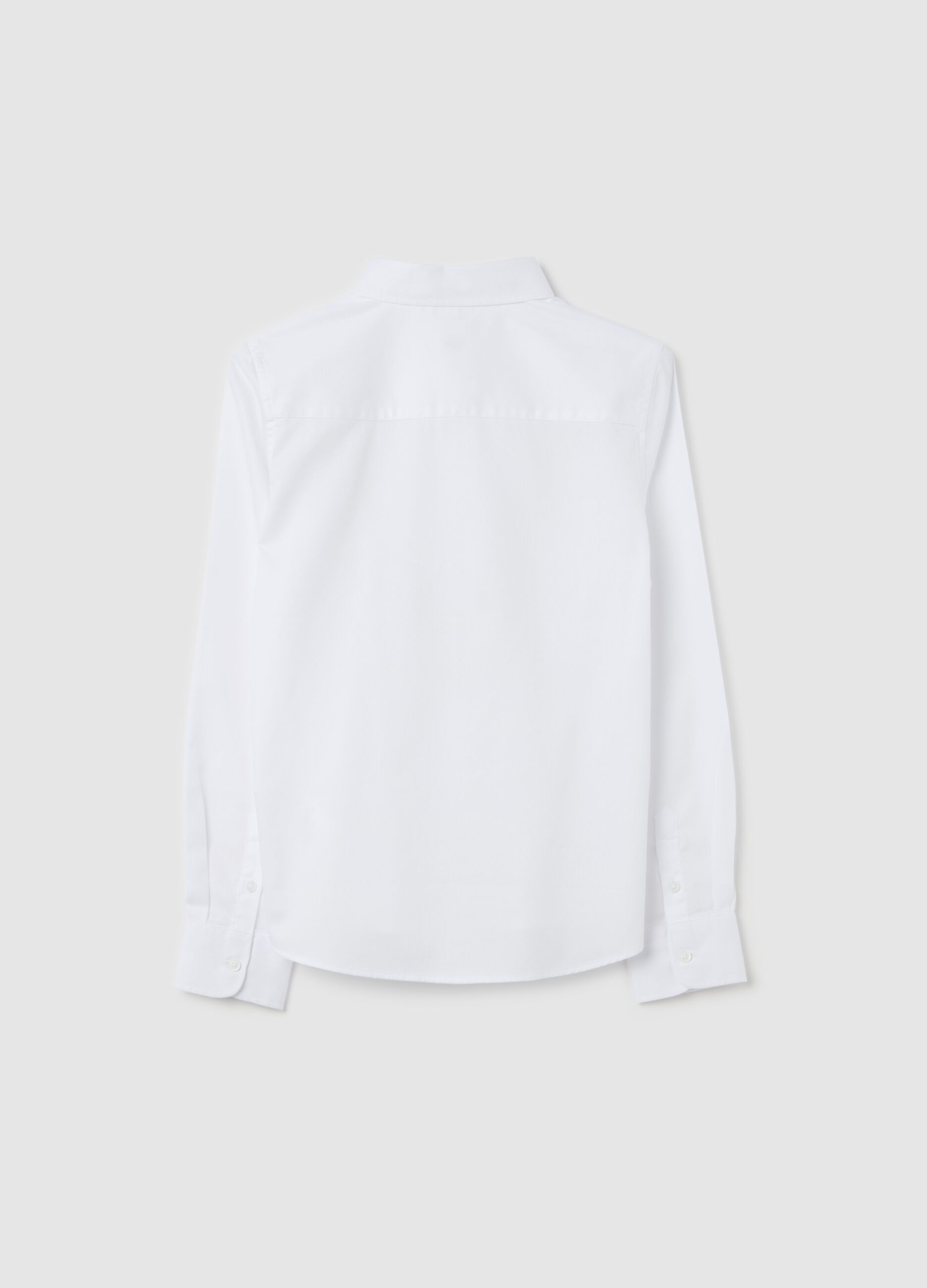 Shirt in solid colour cotton