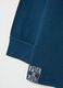 Children's blue long sleeve cotton T-shirt with oversize fit_2