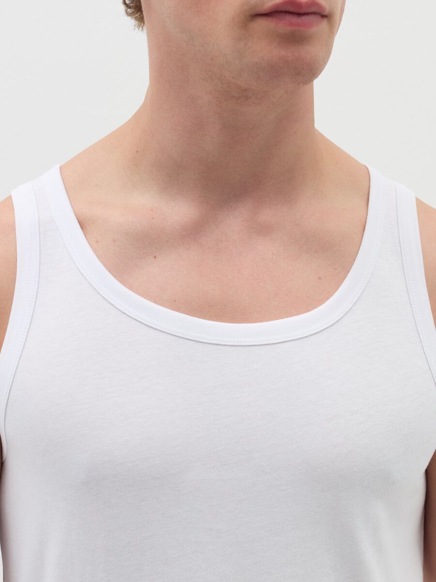 Two-pack racerback vests in solid colour organic cotton_3