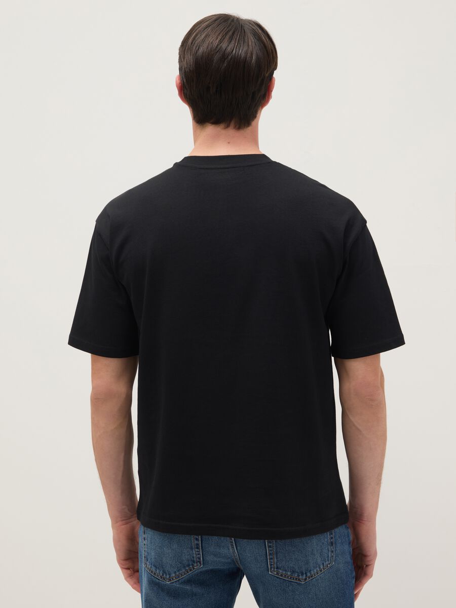 Black pure cotton relaxed fit T-shirt_2