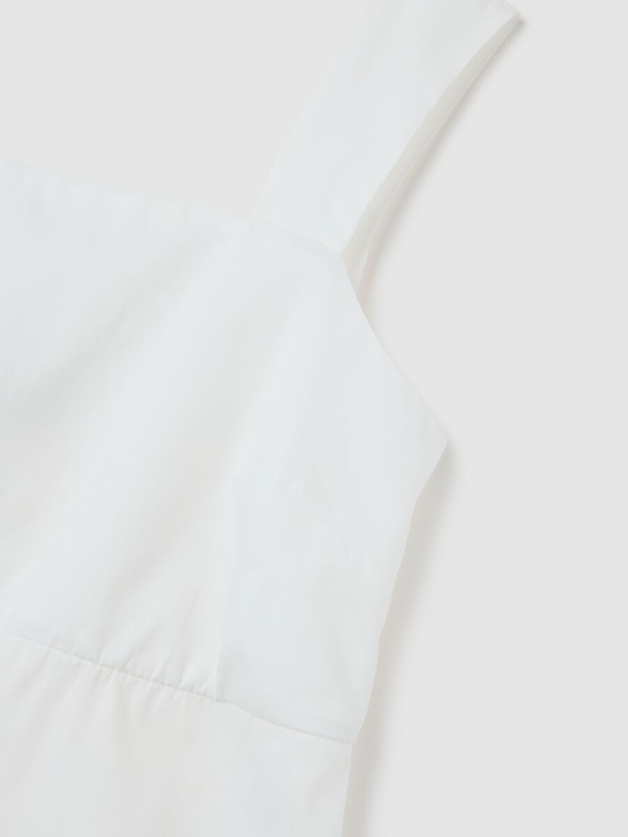 Women's pure white cotton dress regular fit_1