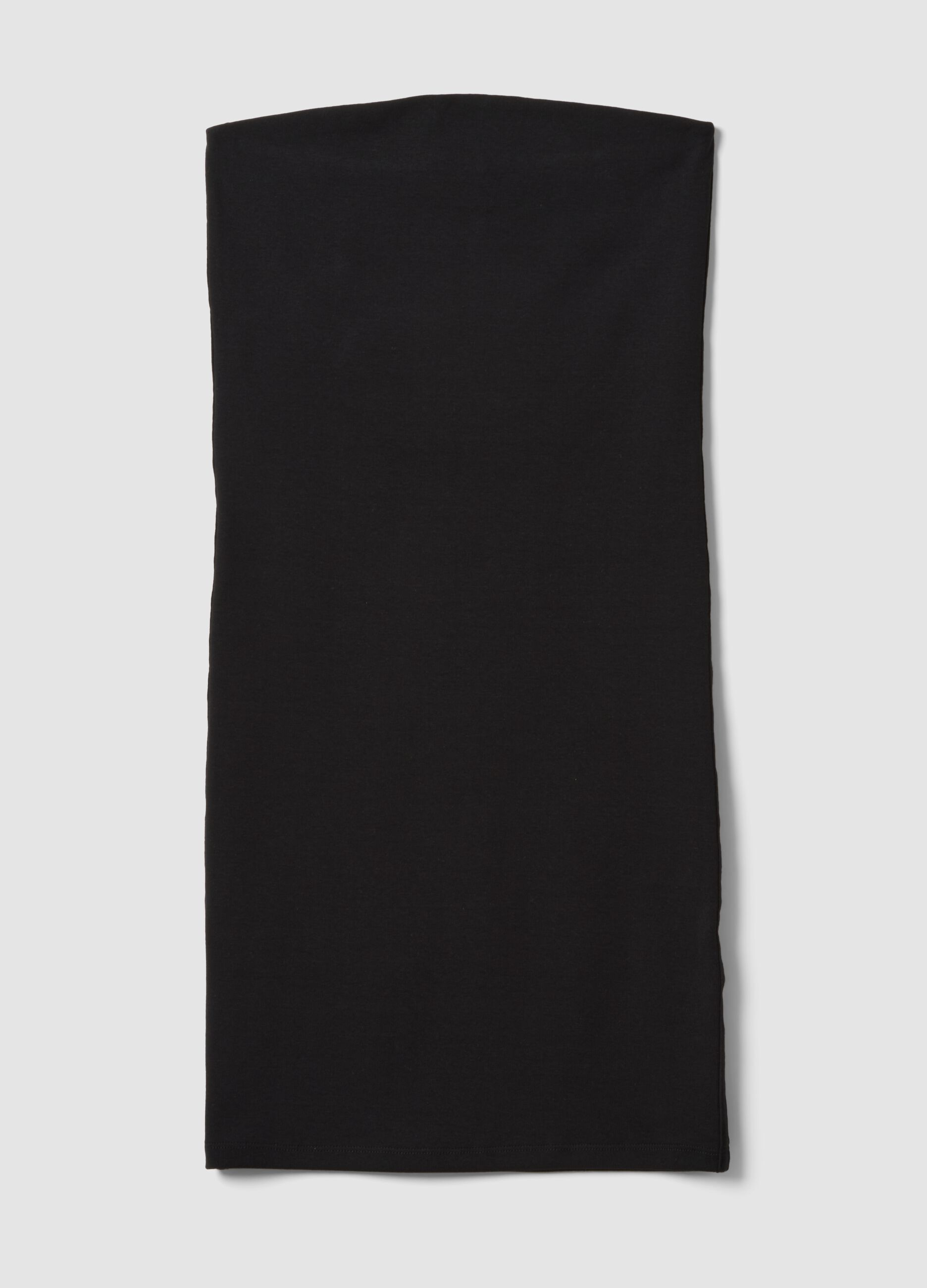 Black midi dress in stretch cotton