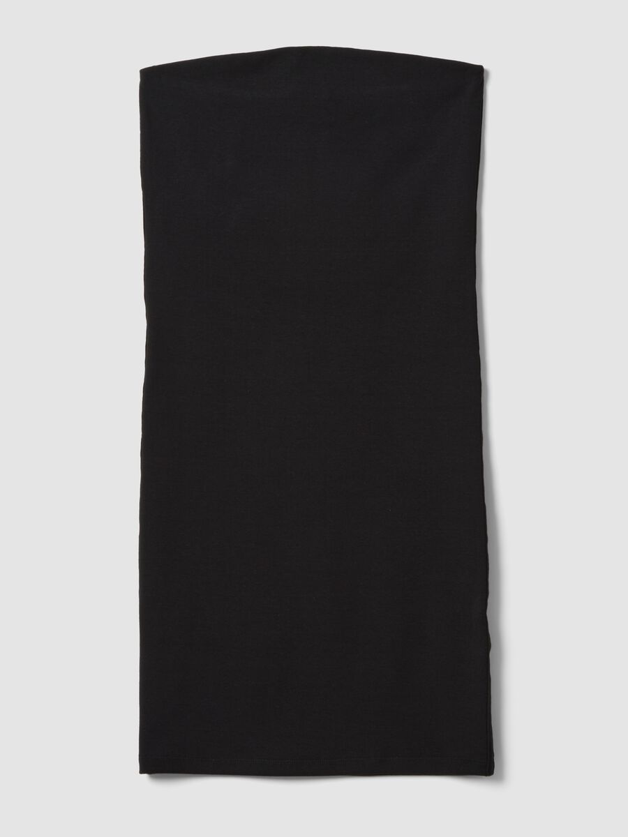 Black midi dress in stretch cotton_4