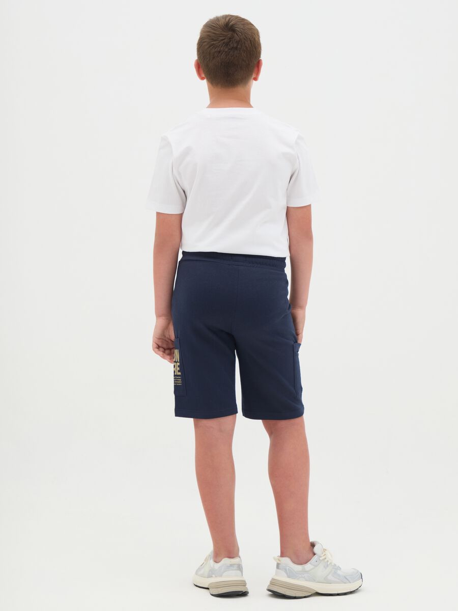 Blue Bermuda Shorts in Pure Cotton OVS Kids_2