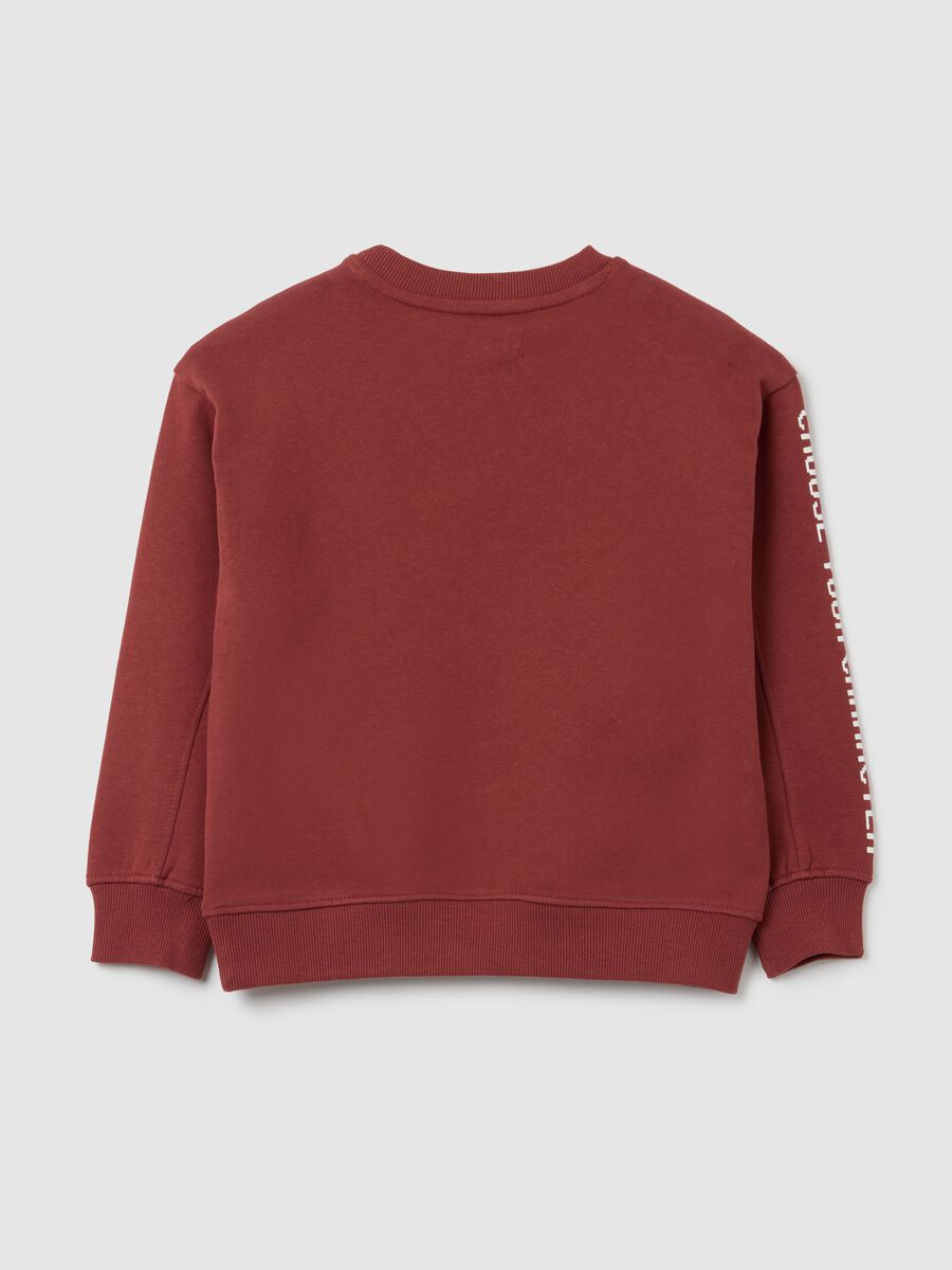 Children's white pure cotton sweatshirt with print_1