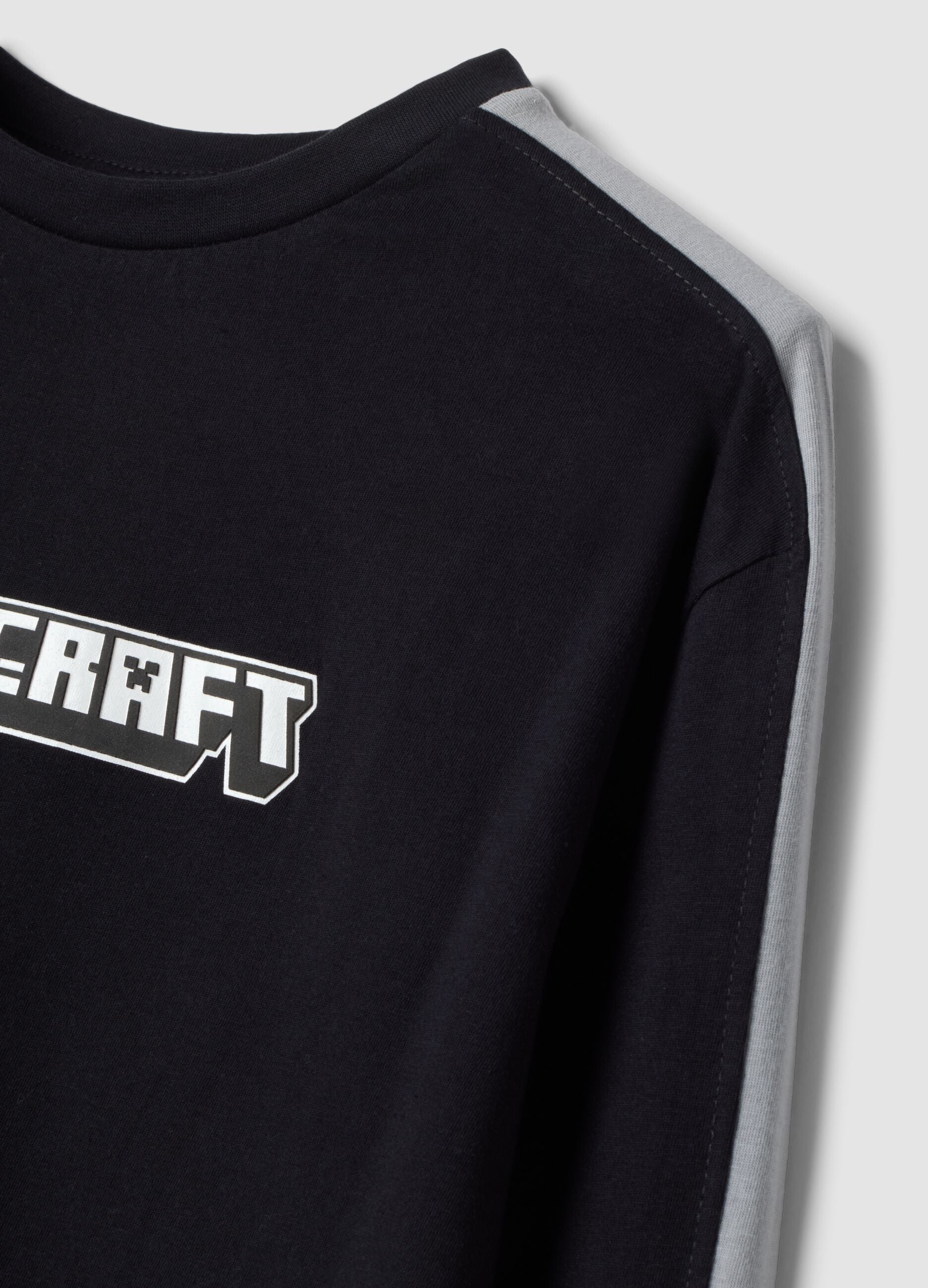 Black organic cotton Minecraft print pyjamas