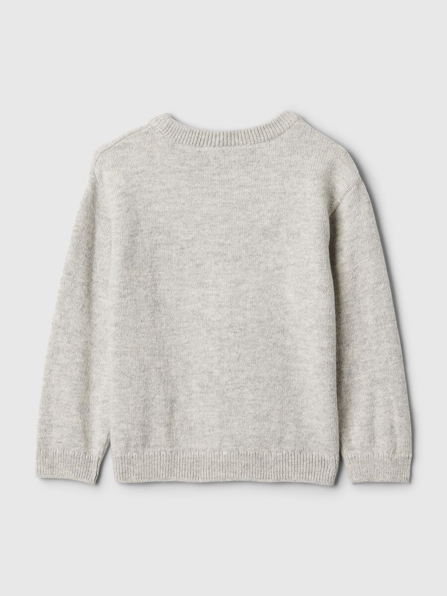 Pullover with jacquard Mickey Mouse design_1