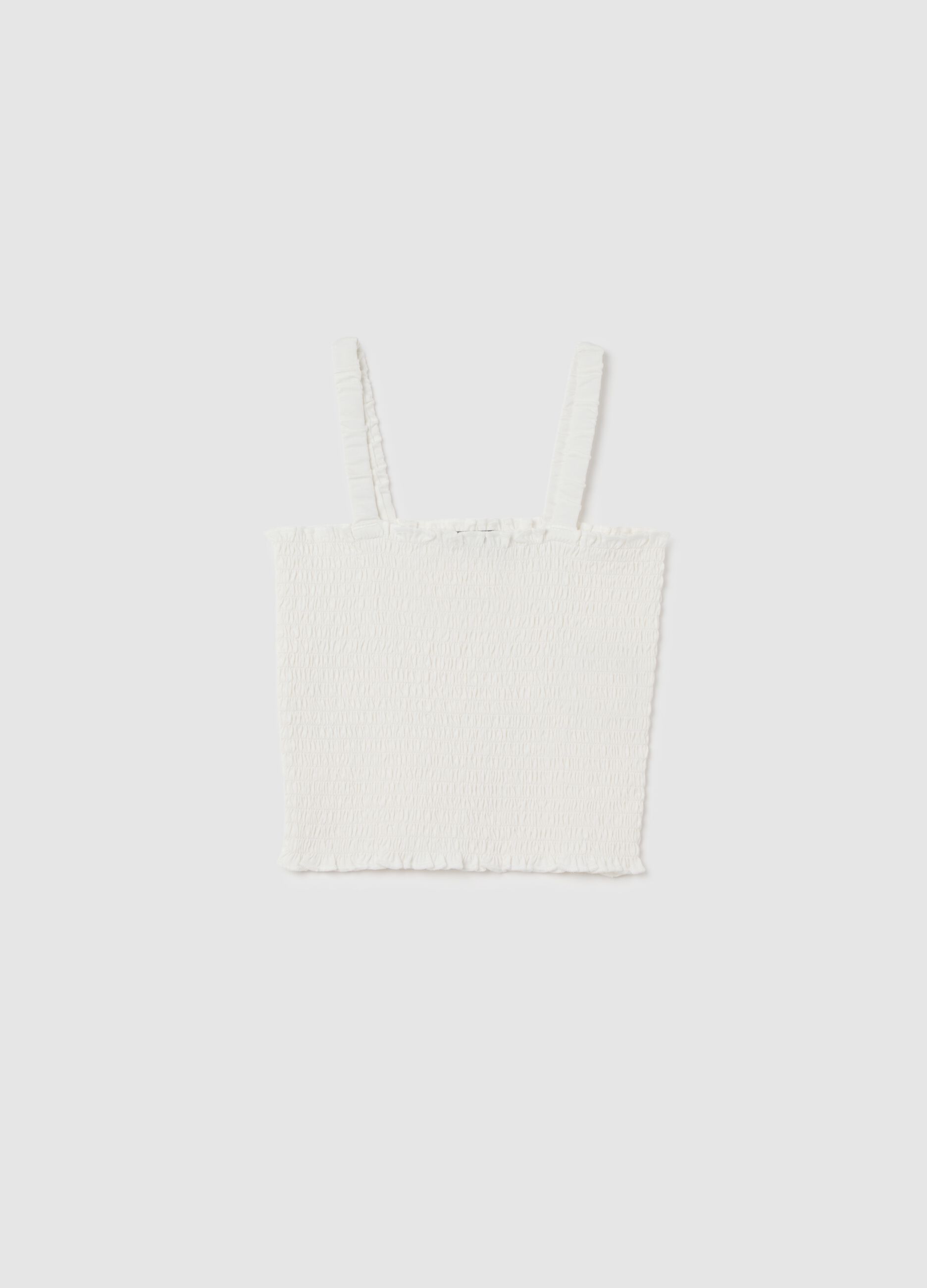 White cotton tank top OVS Kids