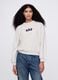 White sweatshirt with logo embroidery_0