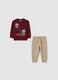 Children's Set in Pure Red Cotton Regular Fit_0