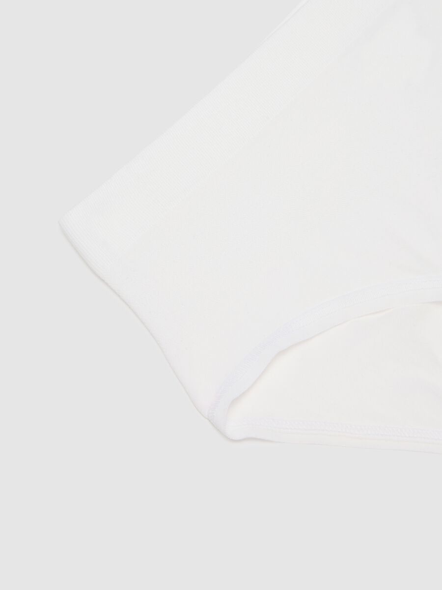 Slip elasticizzato bianco senza cuciture regular fit_5