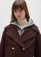 Brown hooded coat with oversized fit_4