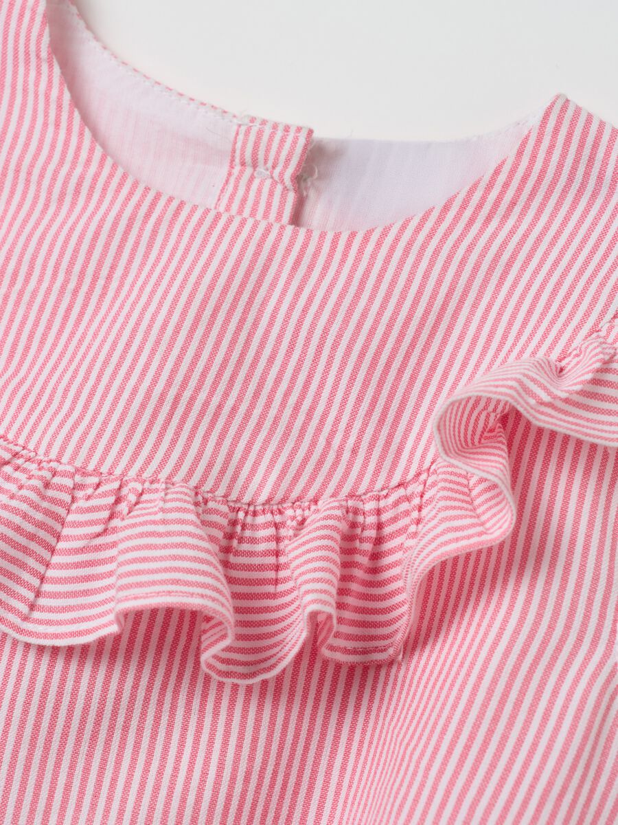 Pink pure cotton girl’s dress regular fit with frills_2