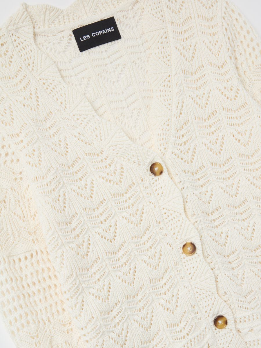 Crochet cardigan with V neck_5