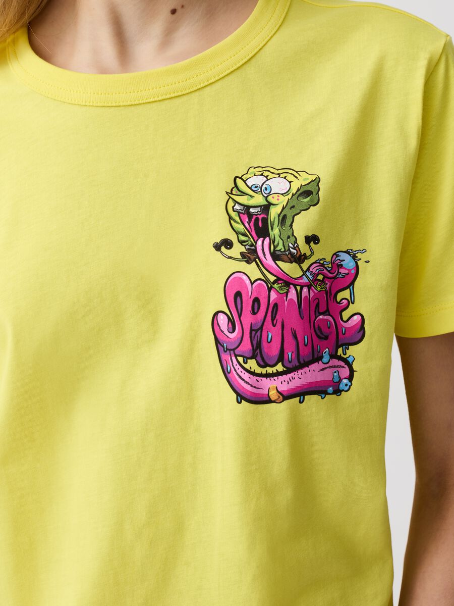 T-shirt in cotone con stampa SpongeBob_1