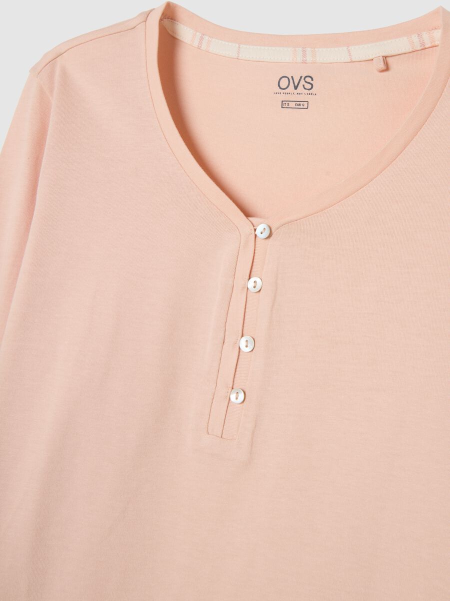 Regular fit pure cotton beige pyjamas_1