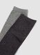 Three-pack of grey socks in organic stretch cotton_2
