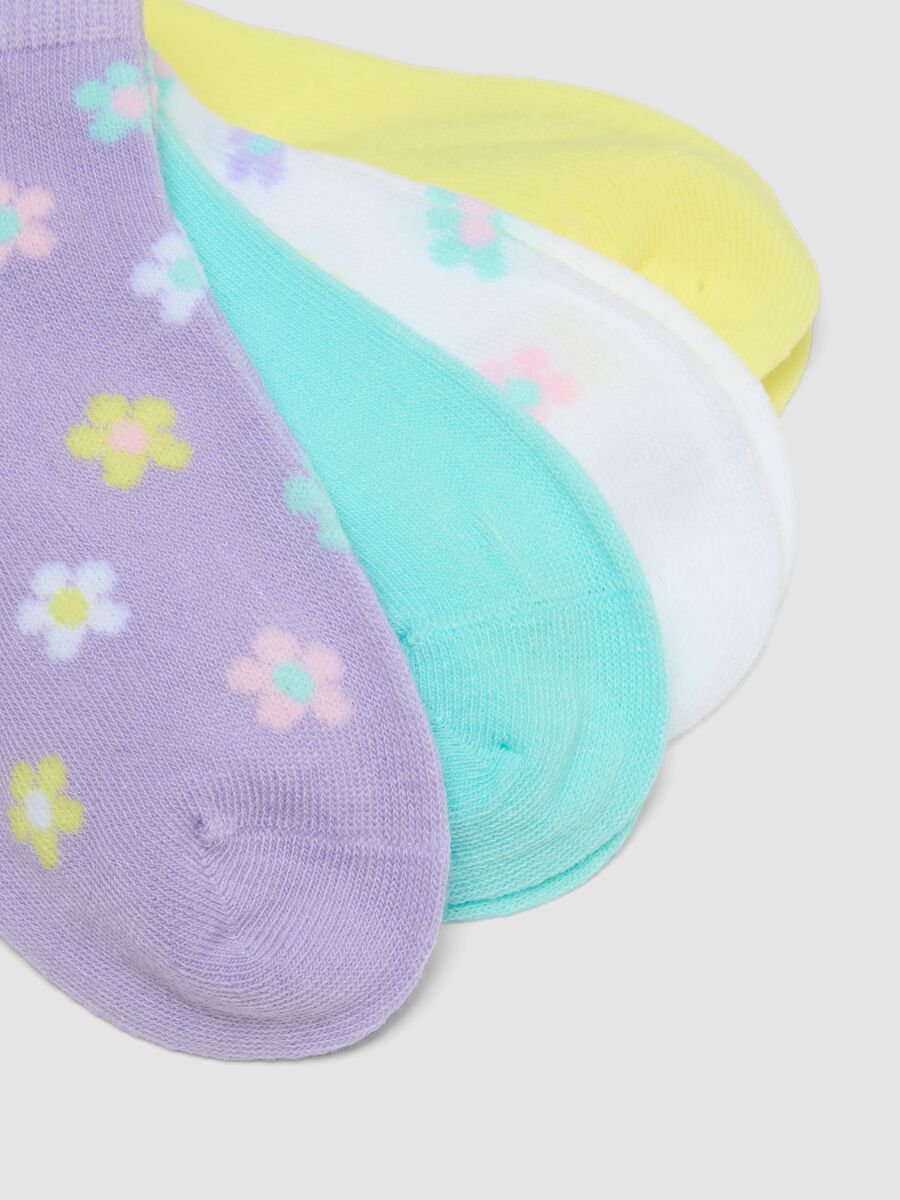 Multipack calze corte in misto cotone biologico multicolor da bambina_2