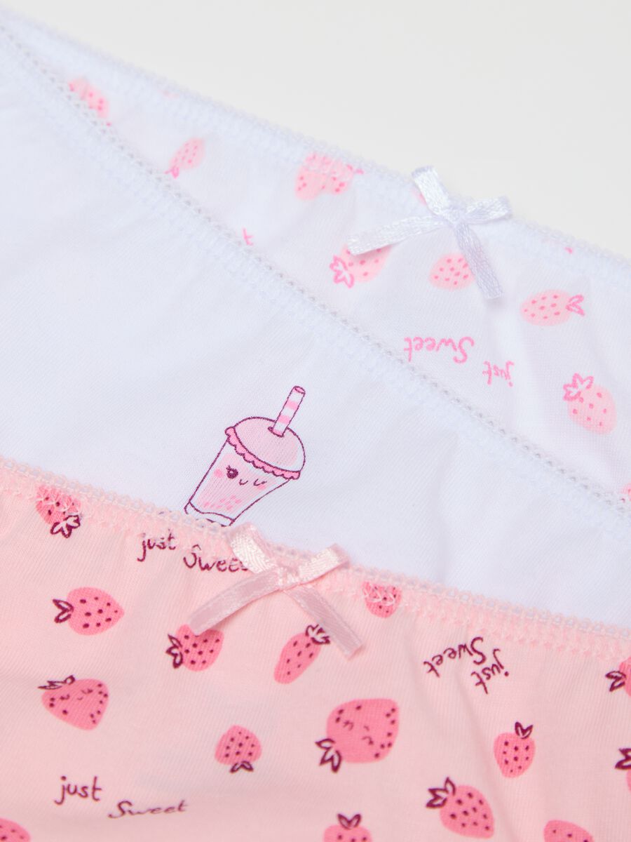 Girls' organic cotton briefs with OVS Kids patterns_3