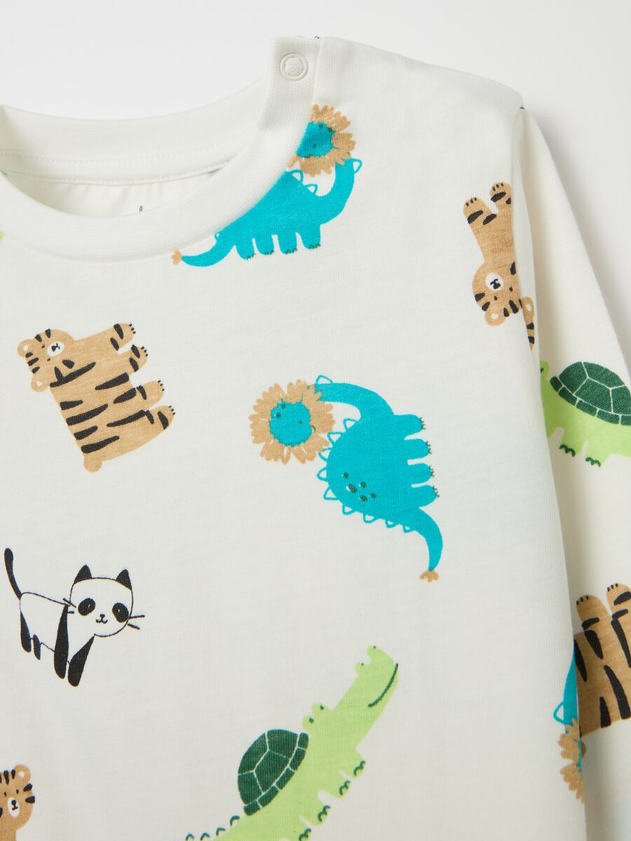 Organic cotton pyjamas with animals print_2