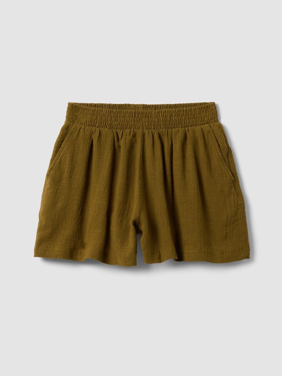 Shorts verdi in puro cotone_4