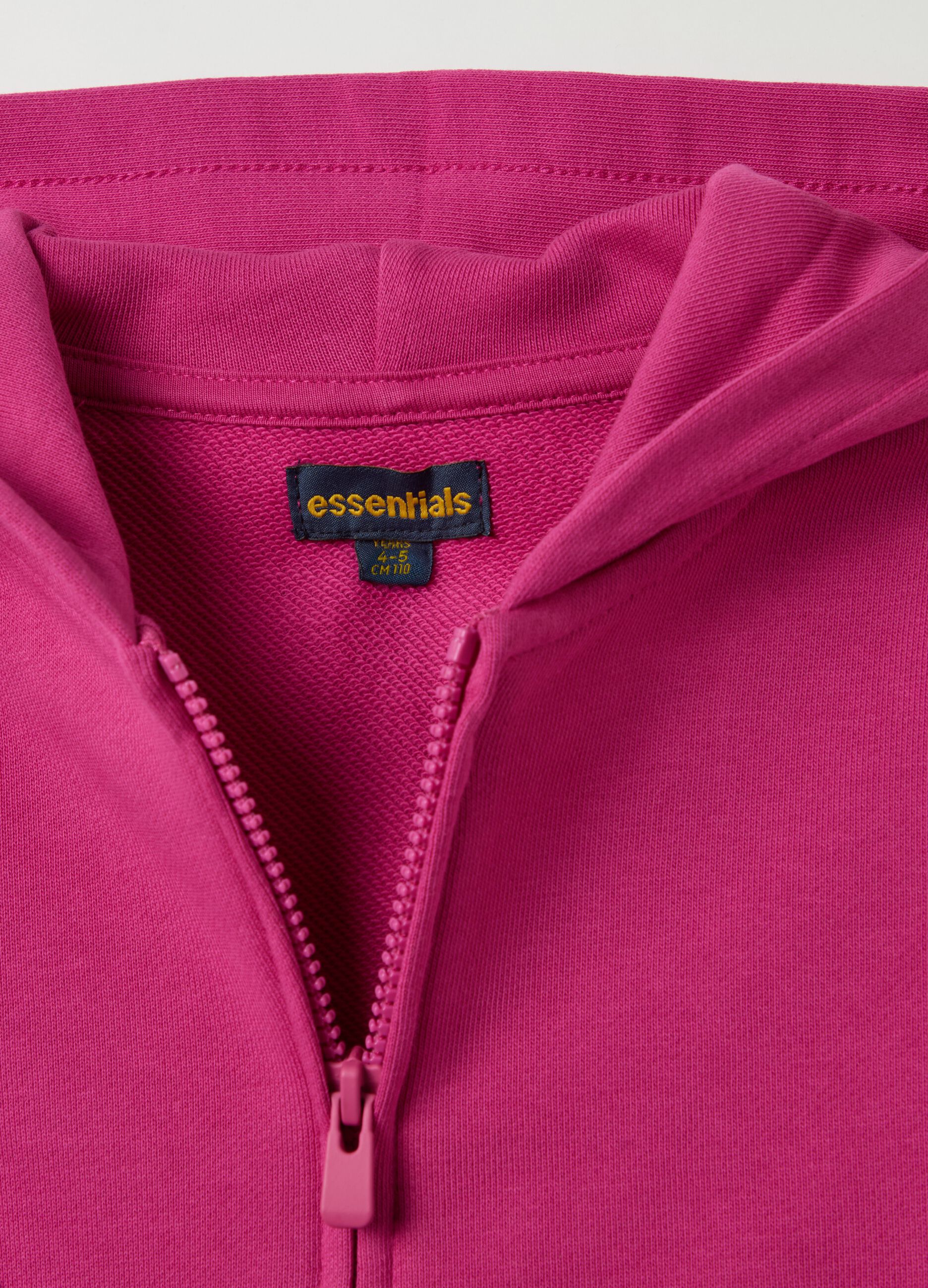 French terry full-zip hoodie