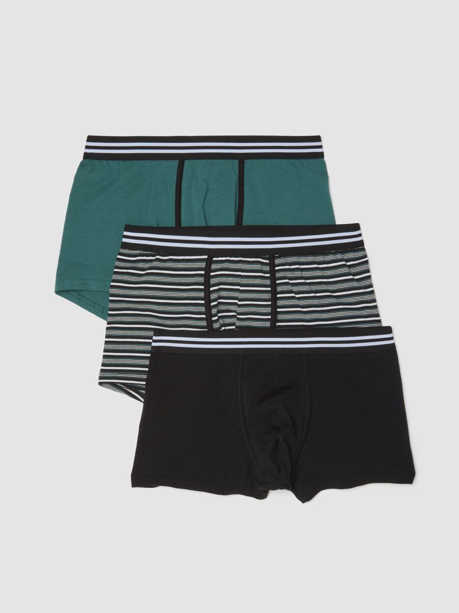 Three-pack of multicolour boxers in stretch organic cotton jersey_0
