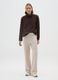 Brown turtleneck jumper with regular fit_1