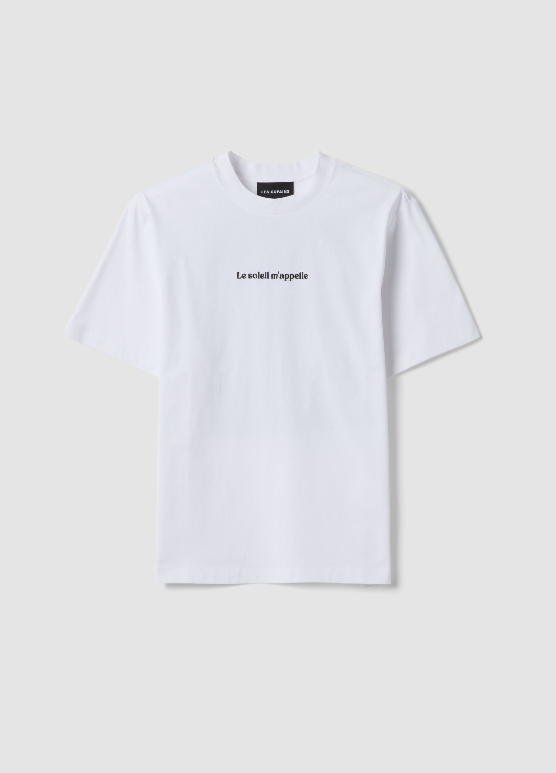 T-shirt bianca in puro cotone a maniche corte