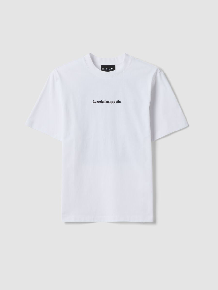 White pure cotton short-sleeved T-shirt_0