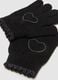 Girls' Black Knit Gloves_2