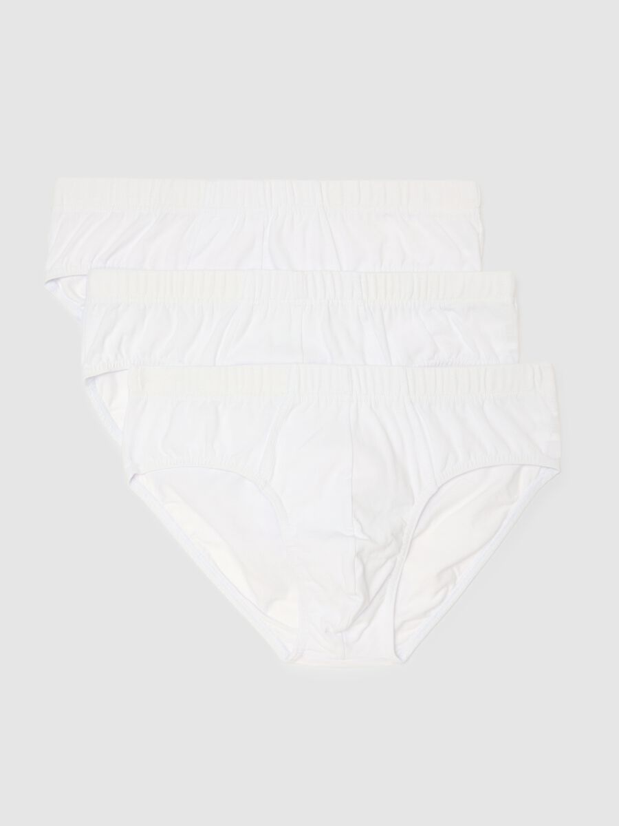 White Cotton Regular Fit Briefs_4