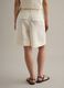 Beige Regular Fit Lyocell and Linen Blend Shorts_2