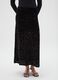 Black long skirt regular fit with sequins_1