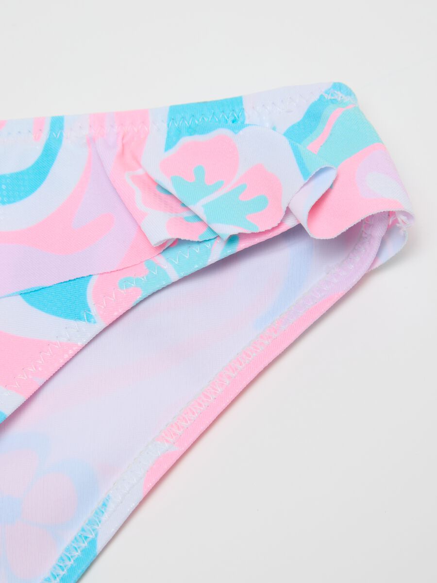 Girls’ bikini in multicoloured stretch fabric with Disney print_3