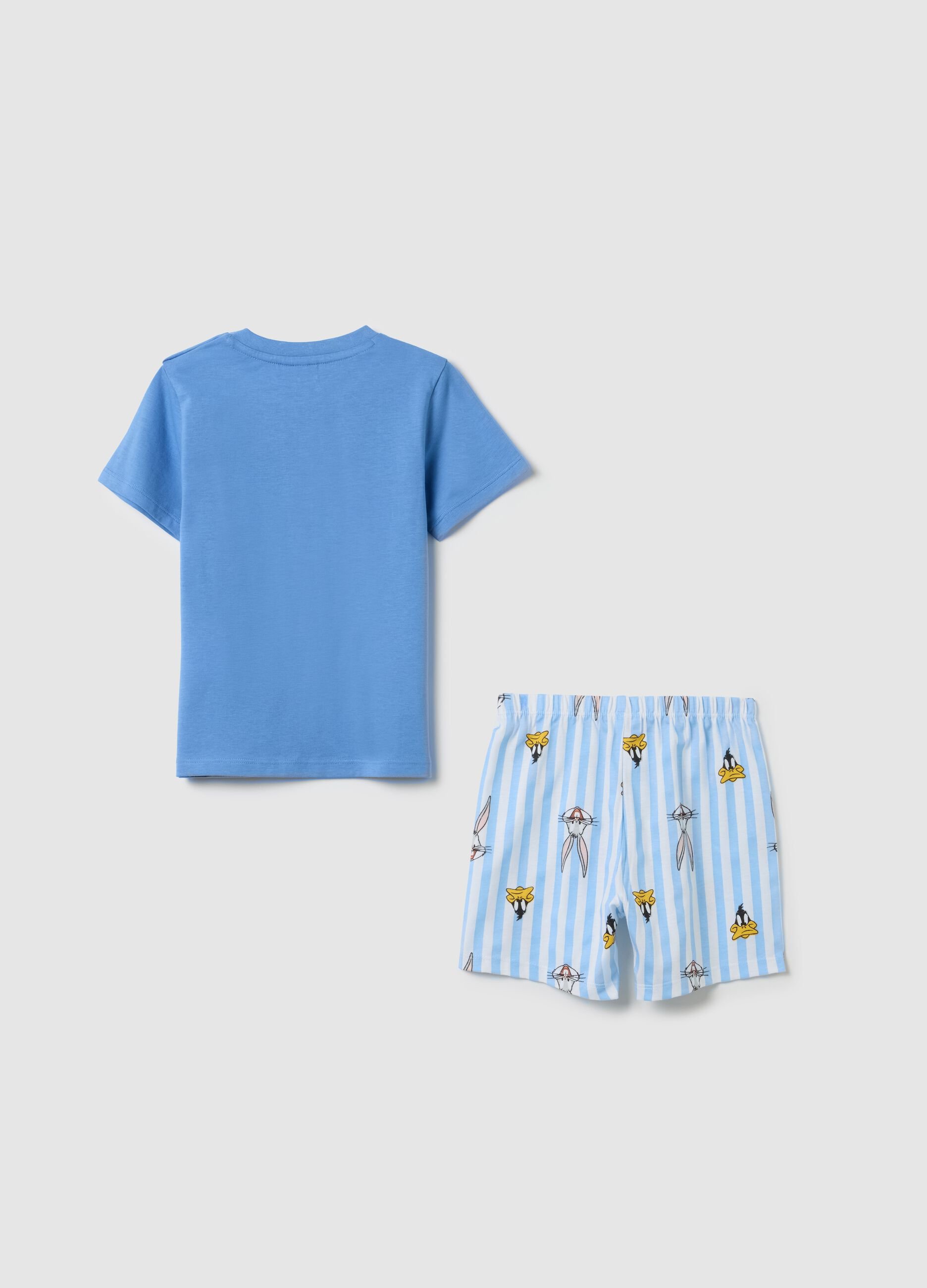 Blue Looney Tunes short pyjamas in cotton