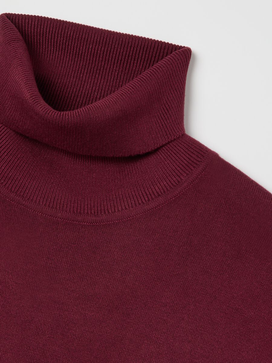 Red regular fit turtleneck_5