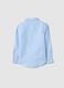 Boys' regular fit light blue linen and cotton blend shirt_1